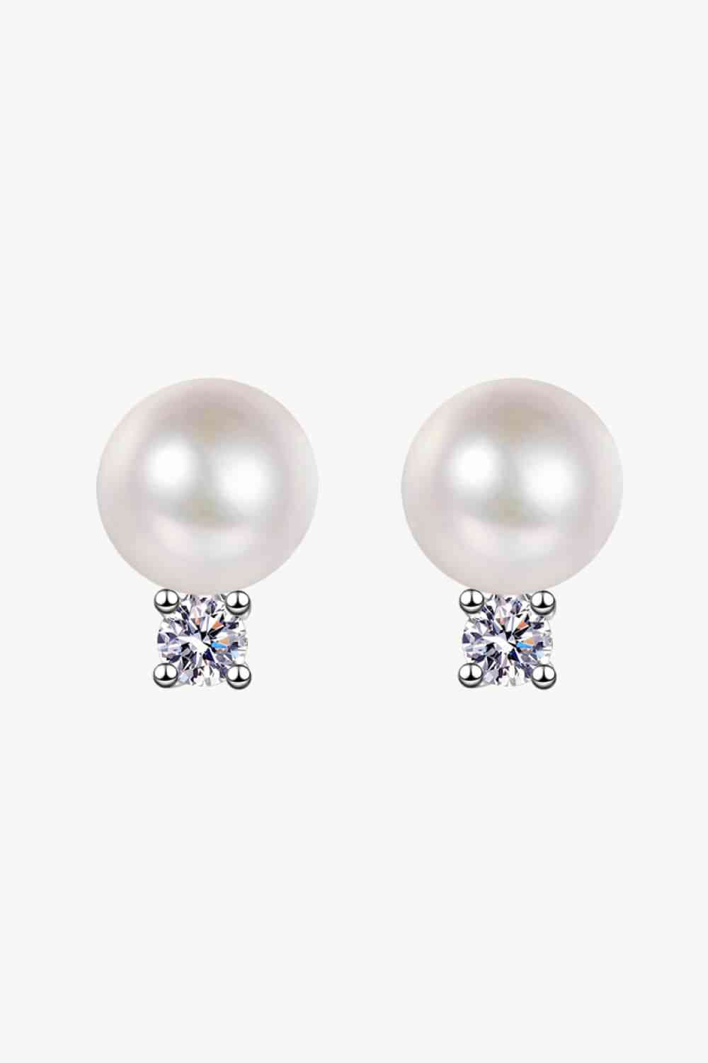 Boucles d'oreilles à tige en perles de moissanite