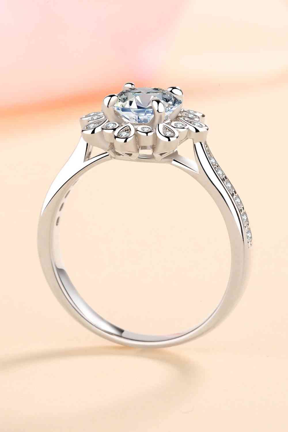 Je ne peux pas arrêter votre brillance, bague moissanite en argent sterling 925