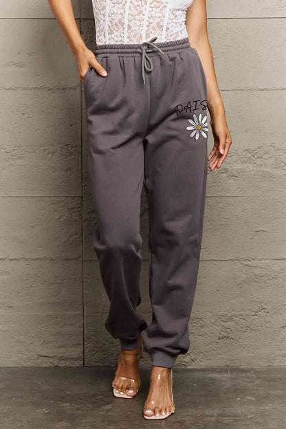 Simply Love Pantalon de survêtement long à cordon de serrage pleine taille Simply Love Simply Love