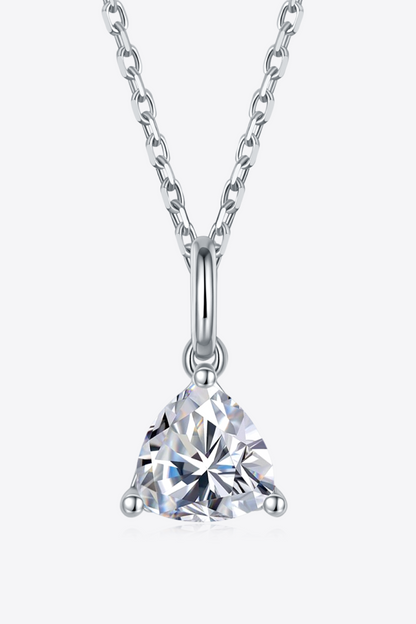 Collier avec pendentif Moissanite en argent sterling 925, 1 Carat