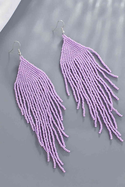 Boucles d'oreilles pendantes perlées