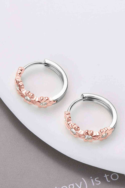 Boucles d'oreilles Huggie en argent sterling 925 Moissanite