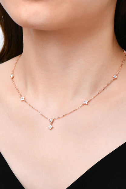 Collier en argent sterling 925 Moissanite