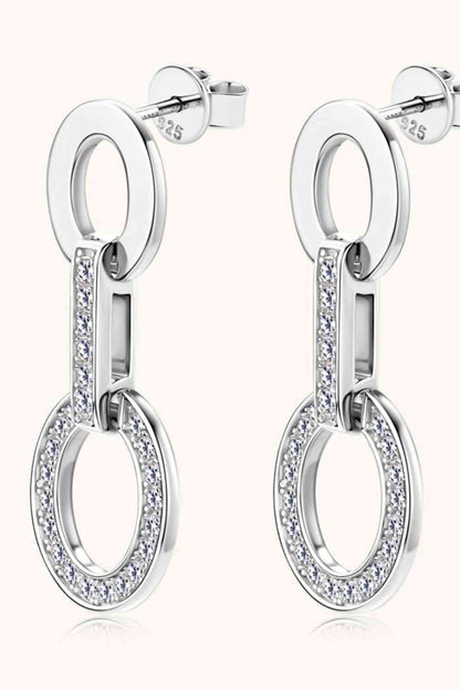 Boucles d'oreilles en argent sterling 925 Moissanite