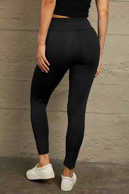 Legging coupe slim effet vieilli à large ceinture Double Take