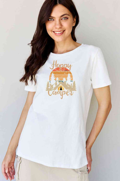 Camiseta gráfica HAPPY CAMPER de tamaño completo de Simply Love