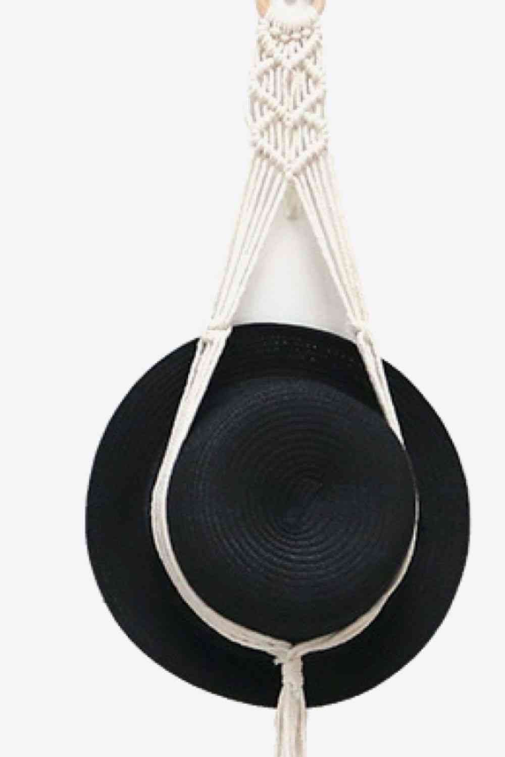 Cintre de chapeau en macramé