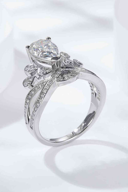 Bague en forme de couronne de moissanite de 1,5 carat