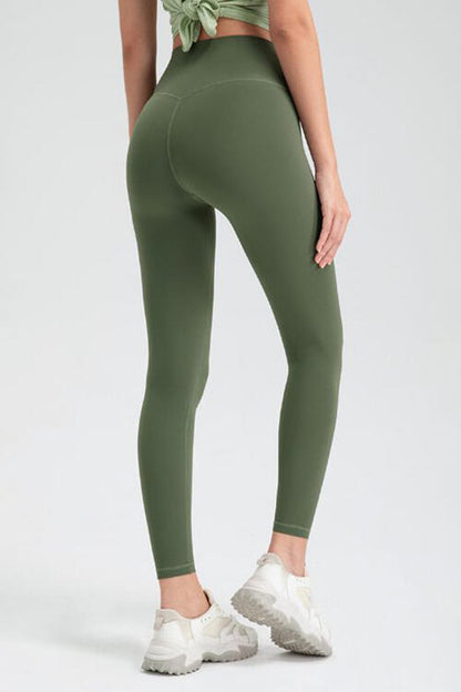 Leggings deportivos de cintura alta con cintura ancha