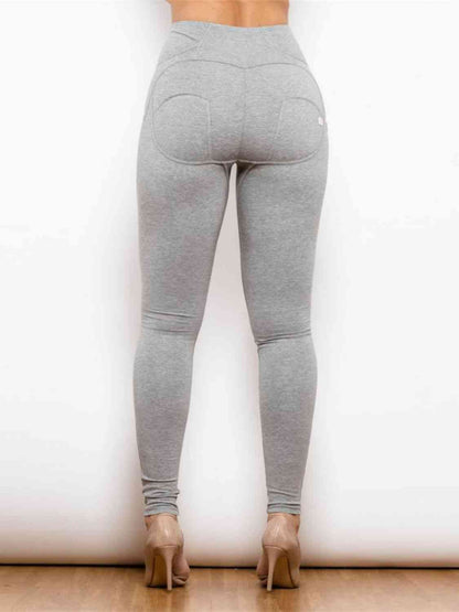 Legging taille haute avec fermeture éclair pleine taille