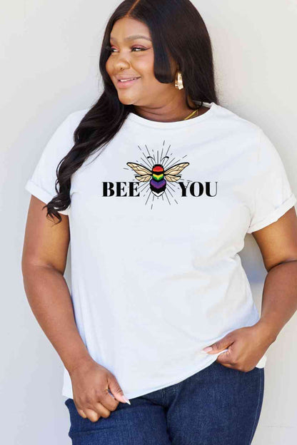 Camiseta gráfica BEE YOU de tamaño completo de Simply Love