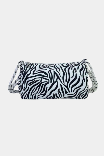 Bolso de mano de nailon con estampado animal