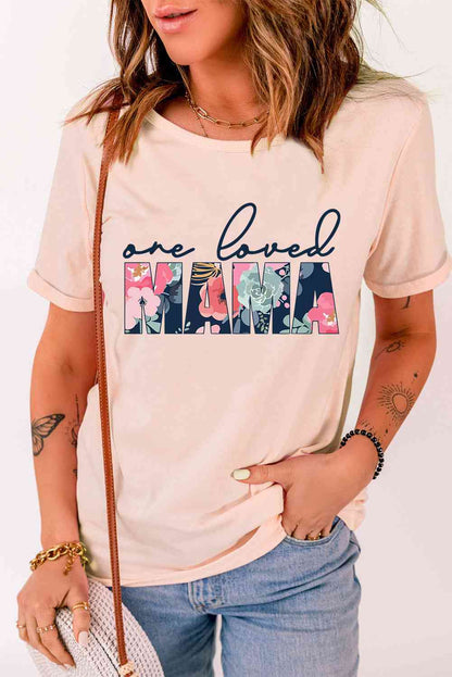 T-shirt graphique floral ONE LOVED MAMA