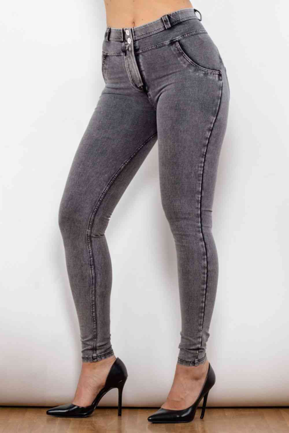 Jean long skinny boutonné Baeful