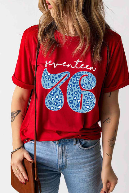 SEVENTEEN 76 Camiseta con mangas con puños y gráfico