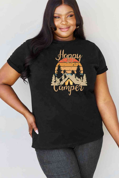 Camiseta gráfica HAPPY CAMPER de tamaño completo de Simply Love