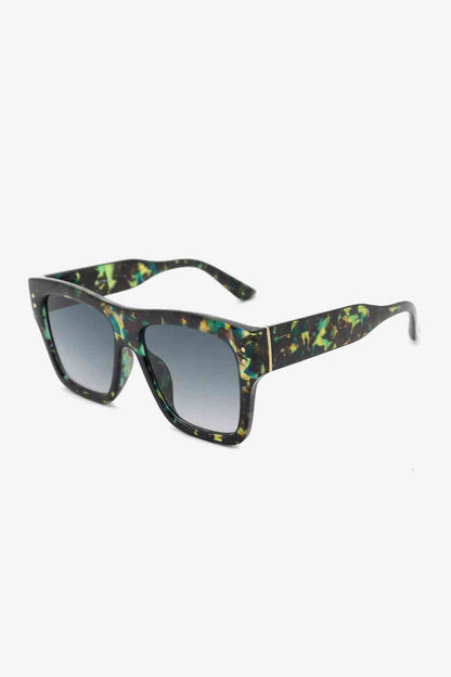 Gafas de sol cuadradas de policarbonato estampado UV400