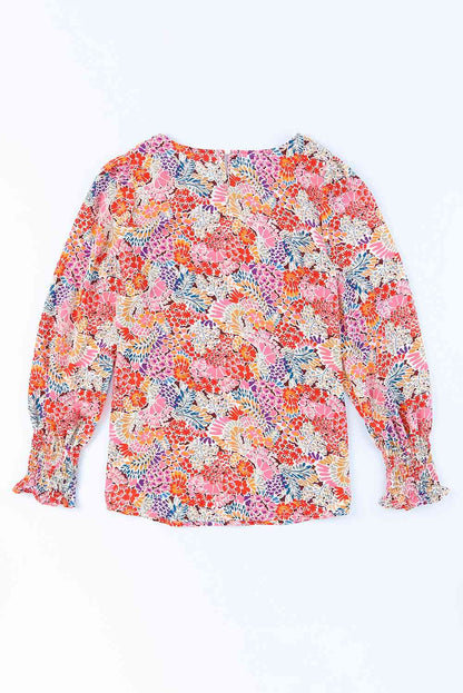 Blusa de manga larga con estampado floral