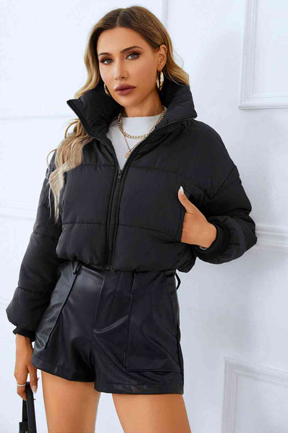 Manteau d'hiver zippé avec poches