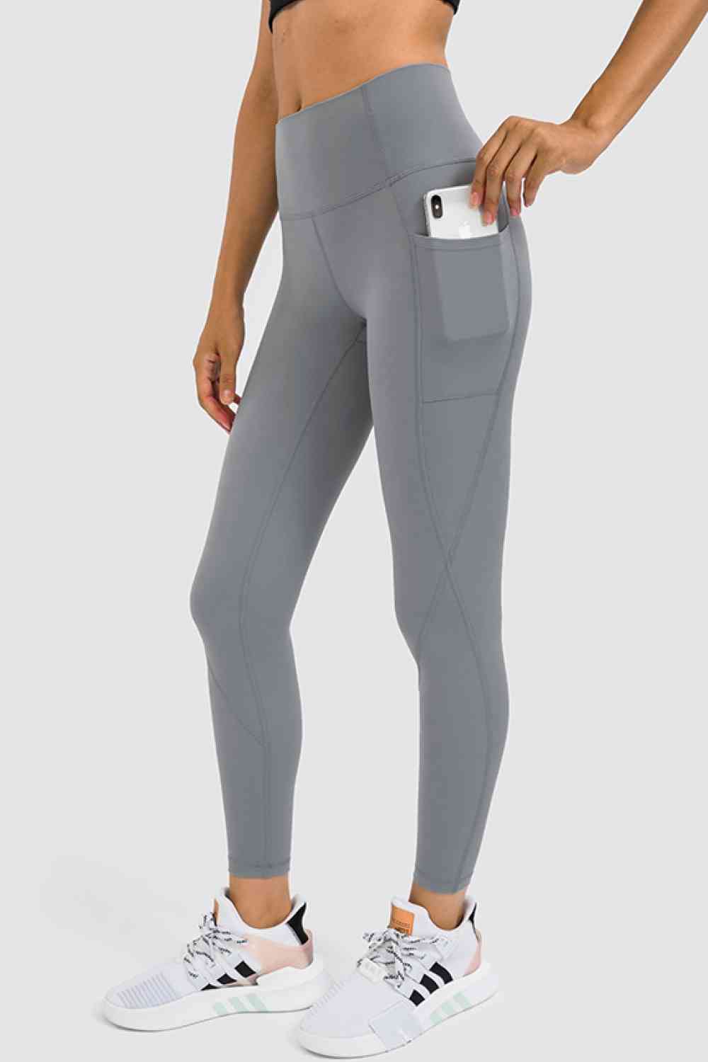 Leggings de yoga de talle alto con bolsillo lateral