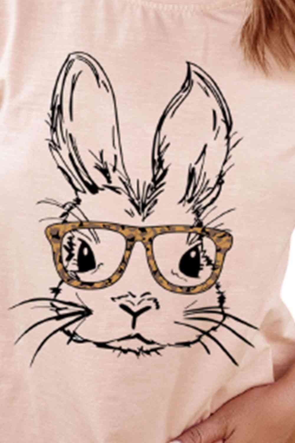 T-shirt à manches courtes graphique lapin de Pâques