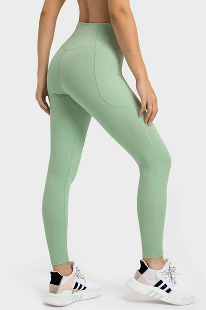 Leggings de yoga con cintura en V y bolsillos