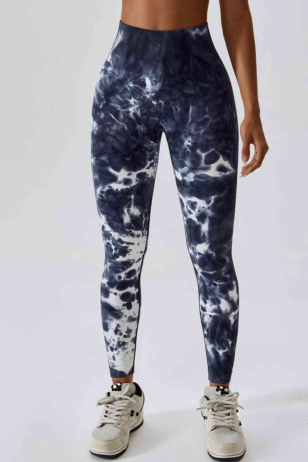 Pantalon de sport long tie-dye taille haute