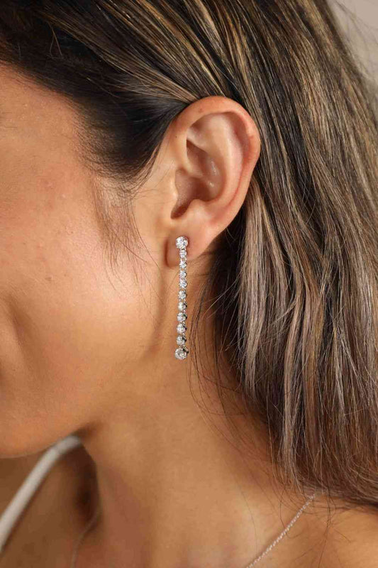 Boucles d'oreilles longues adorées en moissanite de 1,18 carat