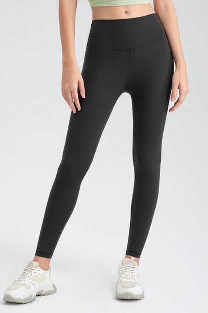 Legging actif coupe slim à large taille