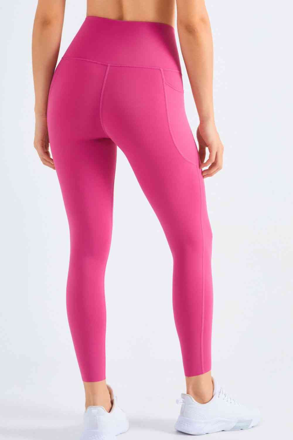 Leggings de yoga con bolsillo y pretina elástica altamente elásticos