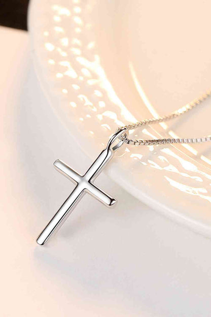 Collier avec pendentif croix en argent sterling 925