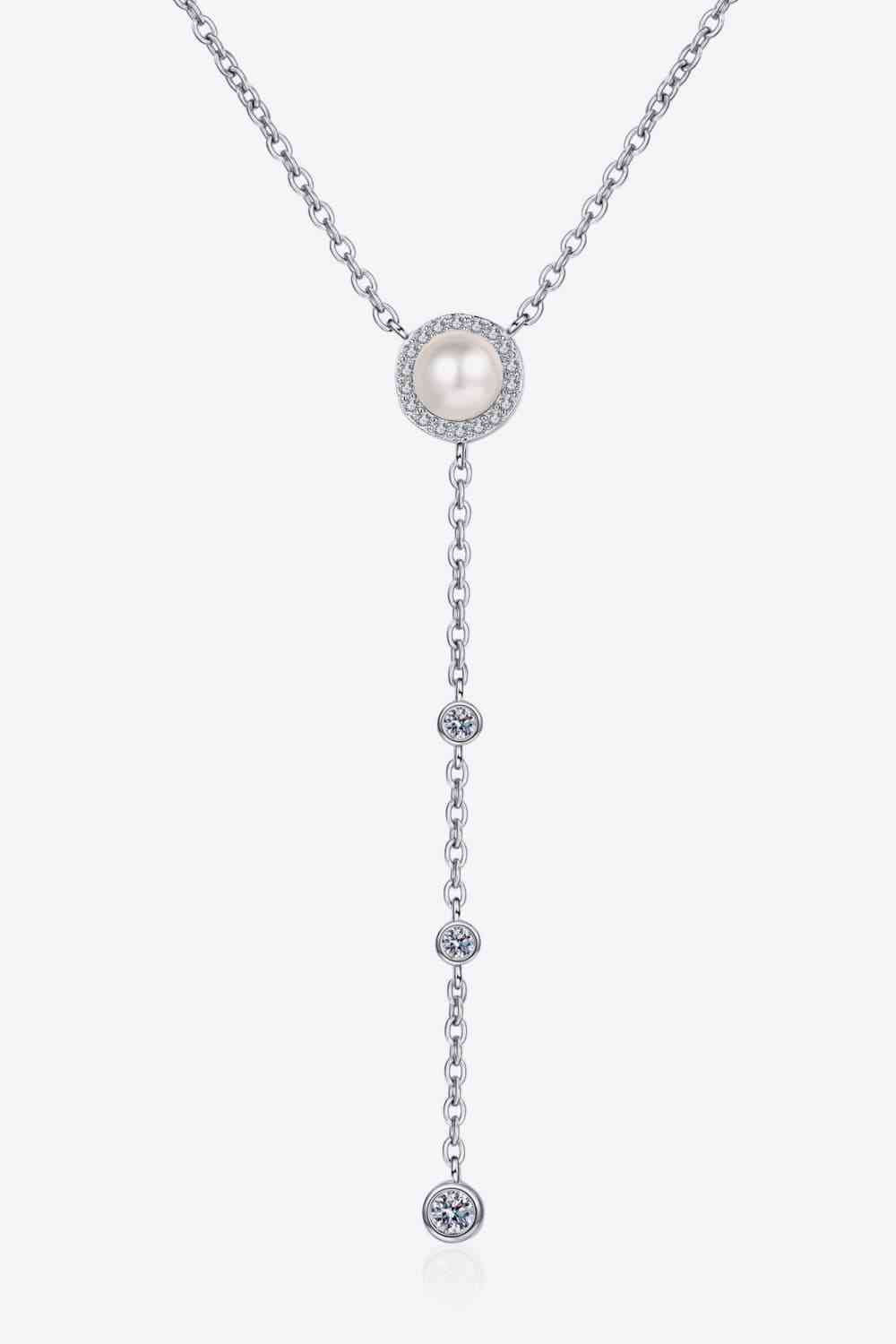 Collier plaqué rhodium moissanite