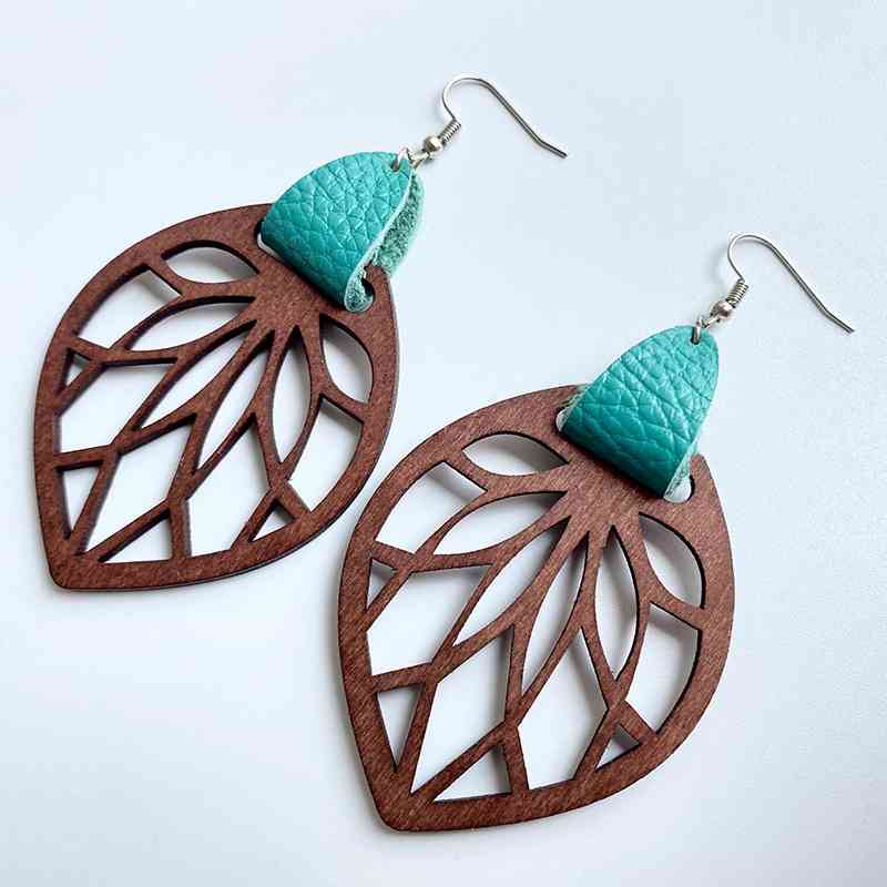 Boucles d'oreilles pendantes feuilles