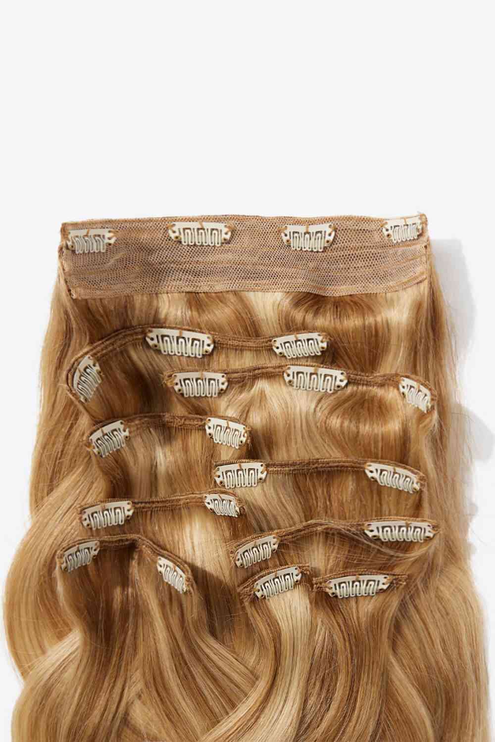 16'' 140g #10 Extensiones de cabello con clip Cabello virgen humano