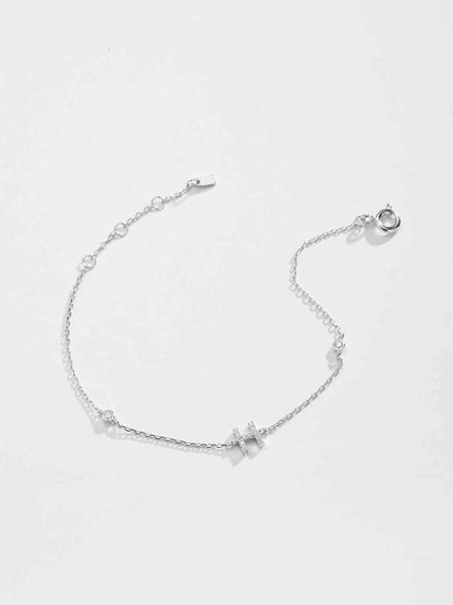 Pulsera de plata de ley 925 con circonitas G To K