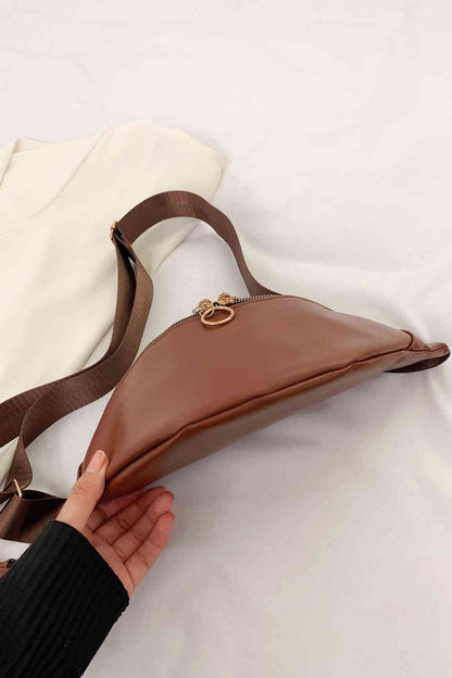 Sac à bandoulière en cuir PU avec petit sac à main