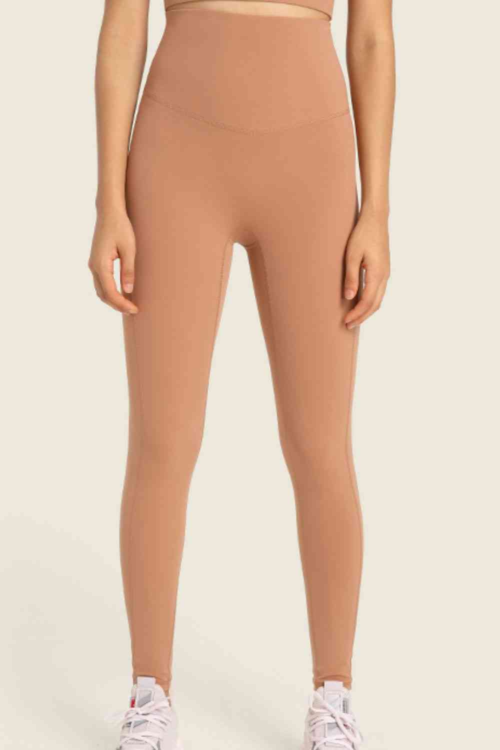 Leggings de yoga con cintura ancha y talle alto sin costuras