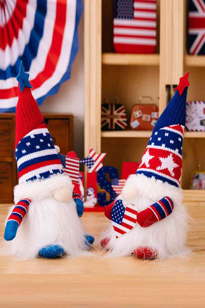 Gnomes décoratifs en tricot pour le Jour de l'Indépendance, 2 pièces