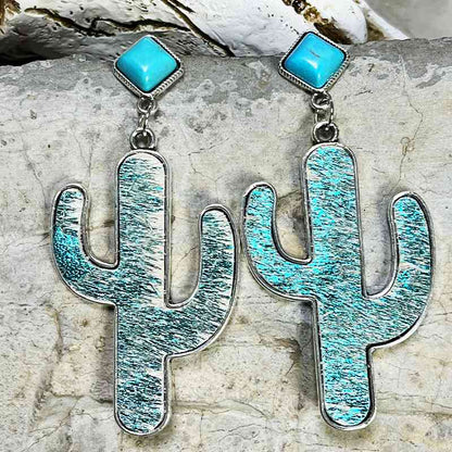 Pendientes Cactus Turquesa