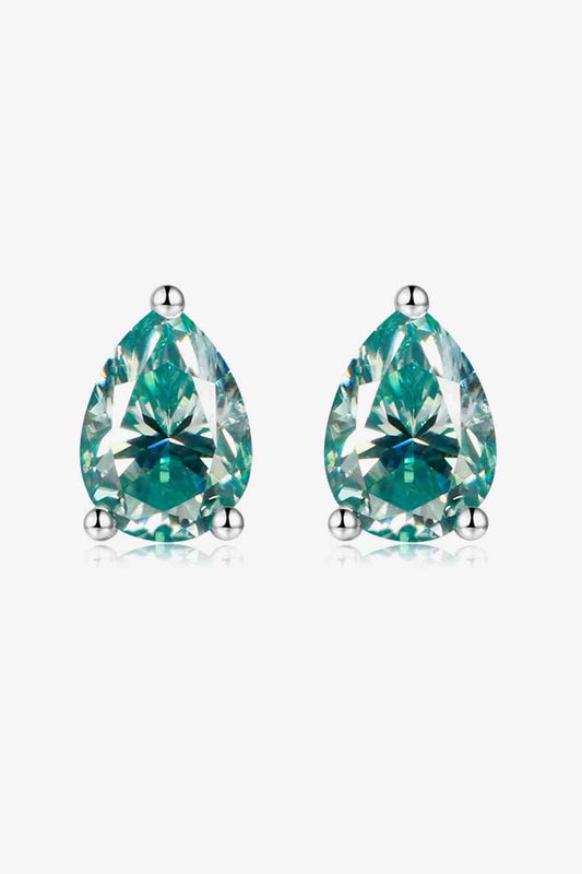 Boucles d'oreilles en forme de larme moissanite 2 carats