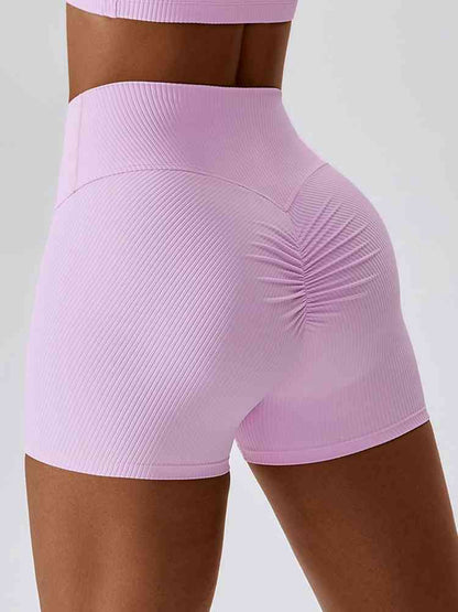 Shorts deportivos de corte slim con cinturilla ancha