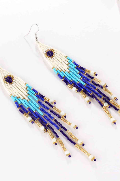 Boucles d'oreilles pendantes perlées