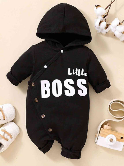 Bebé Mono con capucha y estampado gráfico de LITTLE BOSS