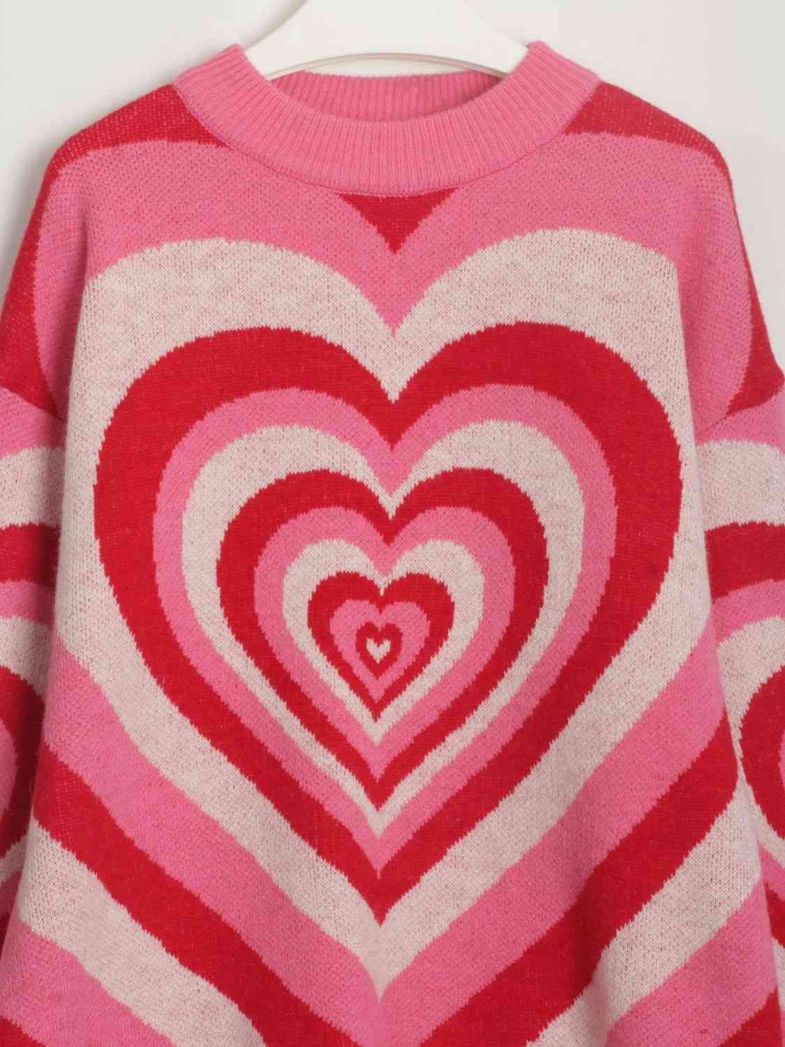 Jersey con hombros caídos y corazón