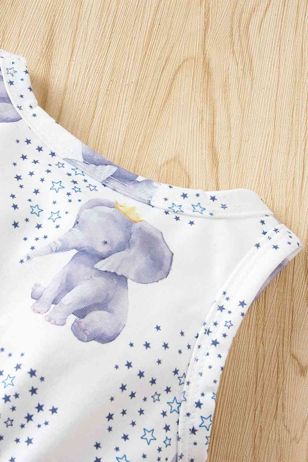 Body bebé niña estampado elefante