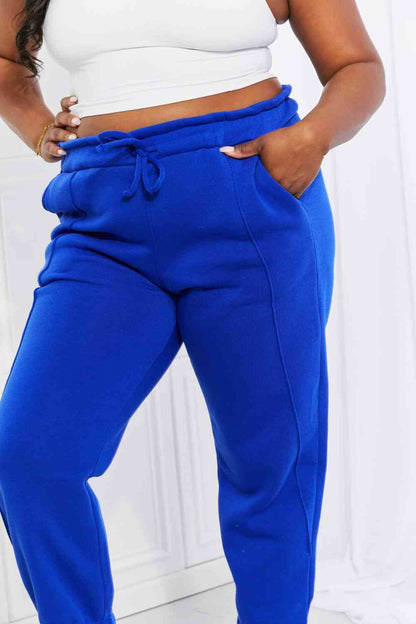 Zenana - Can't Stop Me - Pantalon de jogging taille paperbag pleine taille