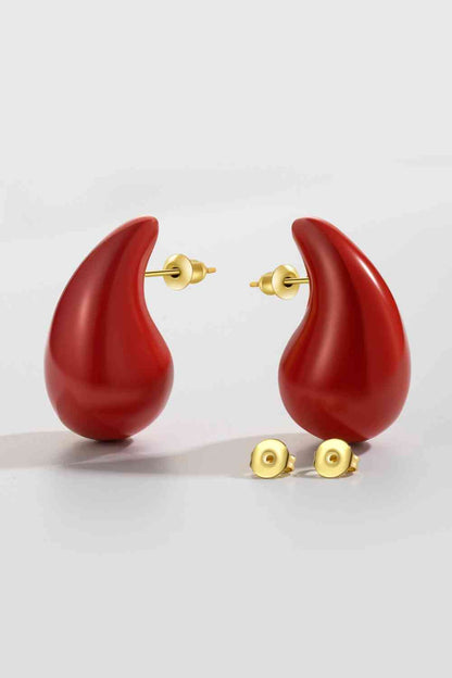 Boucles d'oreilles en laiton goutte d'eau de grande taille