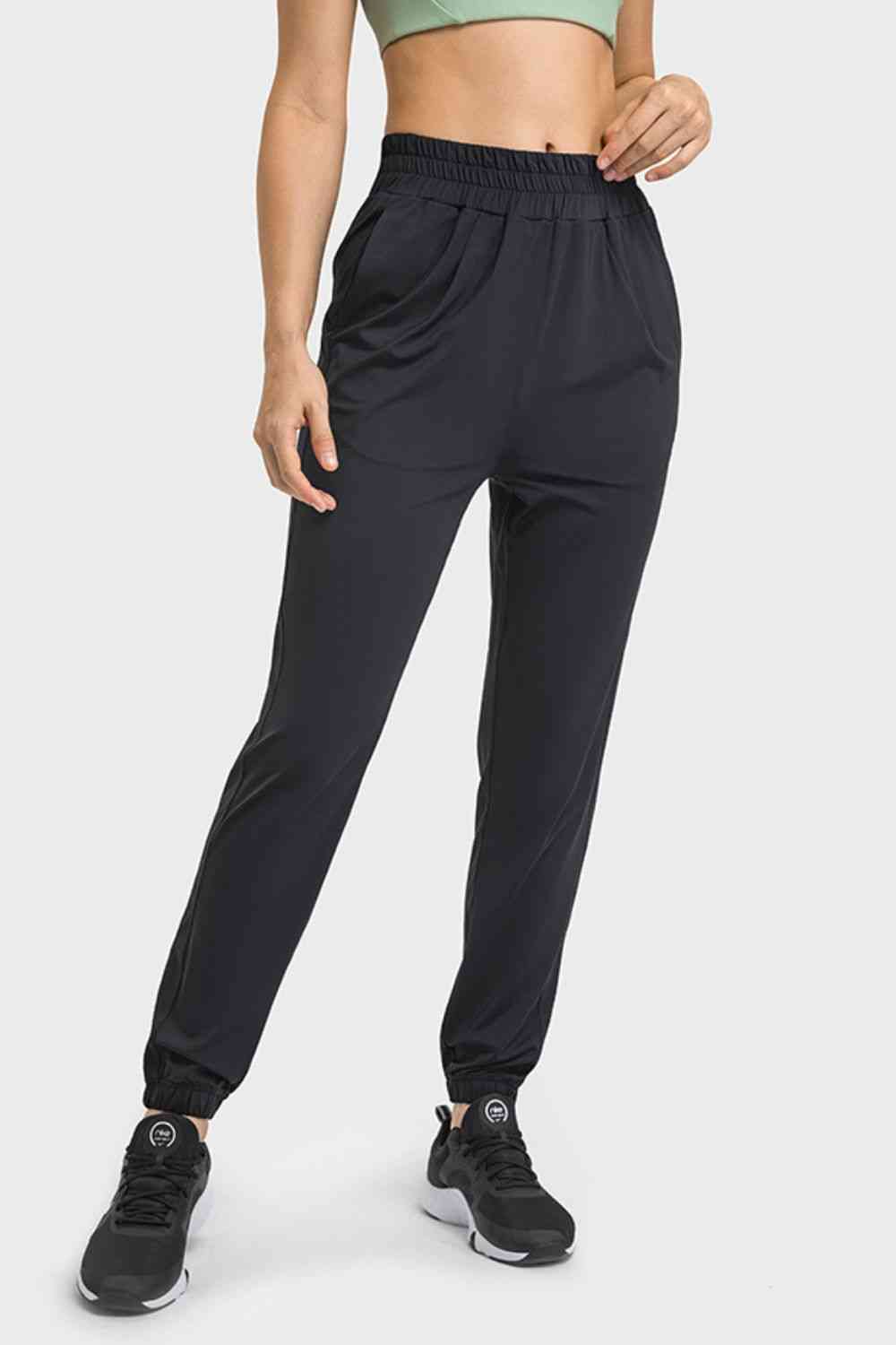 Pantalon de yoga à taille élastique avec poches