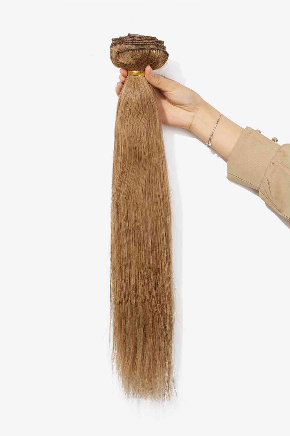 16'' 100g #10 Extensiones de cabello con clip Cabello virgen humano