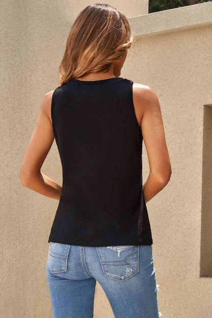 Camiseta sin mangas con cuello de tiras